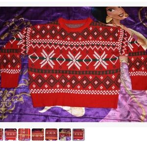 Vintage Quilt Hand Knit Ugly Christmas Holiday Sweater 80s 90s Womens Medium